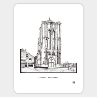 Zierikzee Netherlands Saint-Livinus Monster Tower Pen and Ink Illustration Magnet